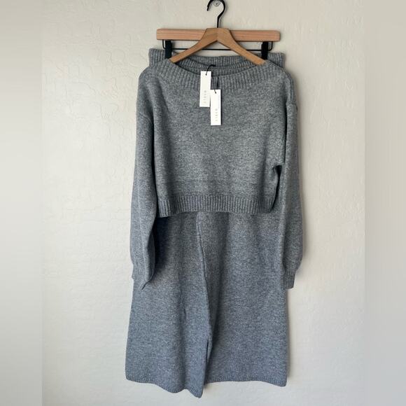 Mable Molly cozy sweater lounge set grey large NEW - Picture 5 of 15